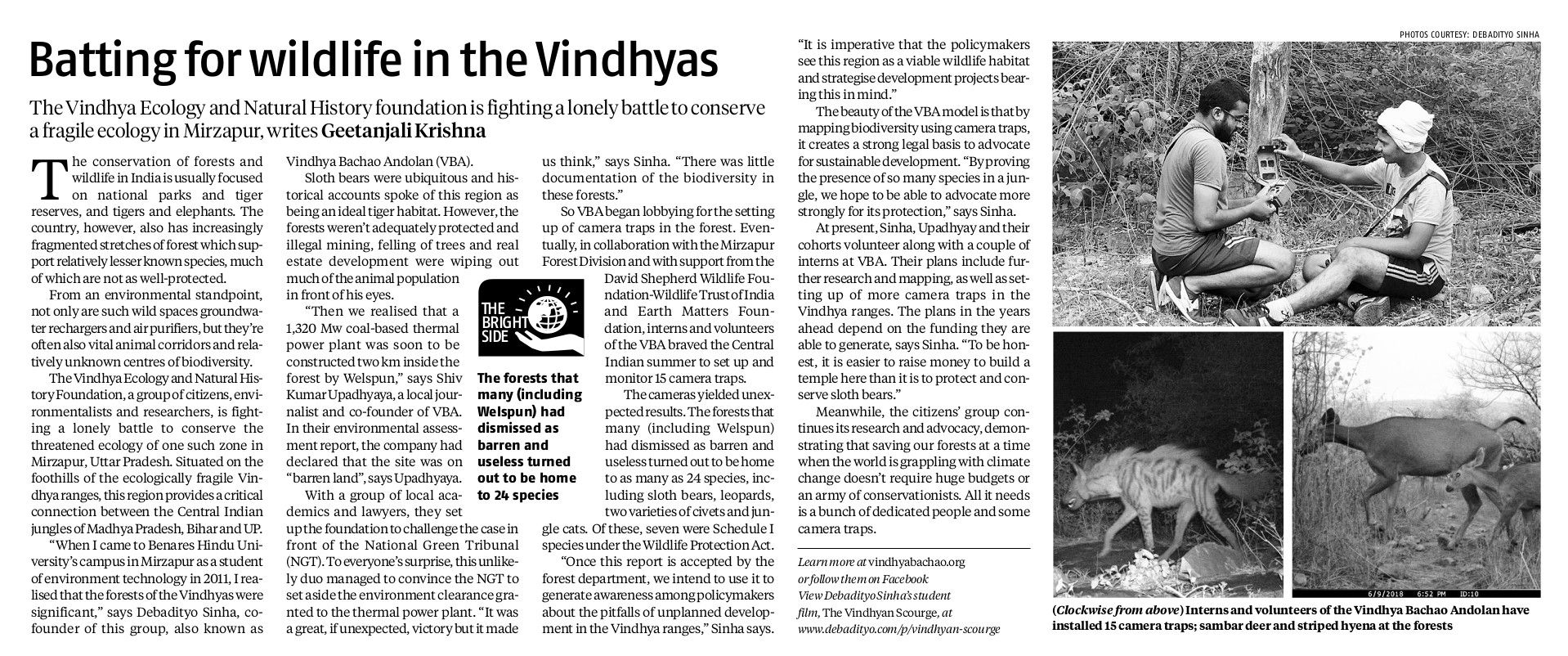 Scan copy of Batting for Wildlife-Business Standard-22 December 2018