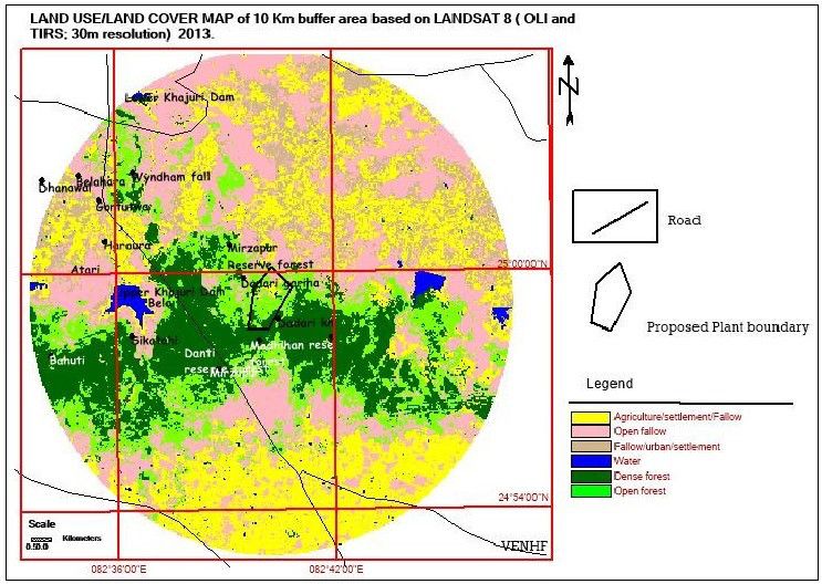 land use land cover map of Welspun's Mirzapur Thermal Power Plant by VENHF